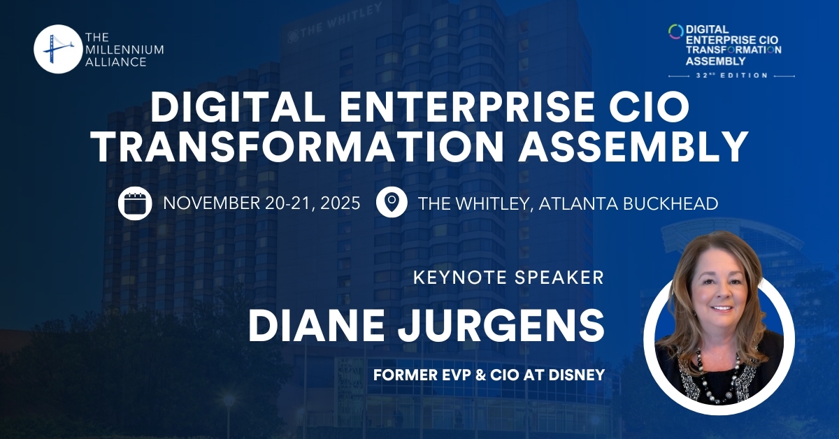 Diane Jurgens, Former EVP & CIO at Disney Keynotes Our Digital Enterprise CIO Transformation Assembly on November 20-21 in Atlanta!